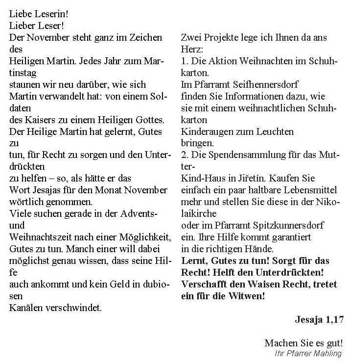 Geistliches Wort 11-14